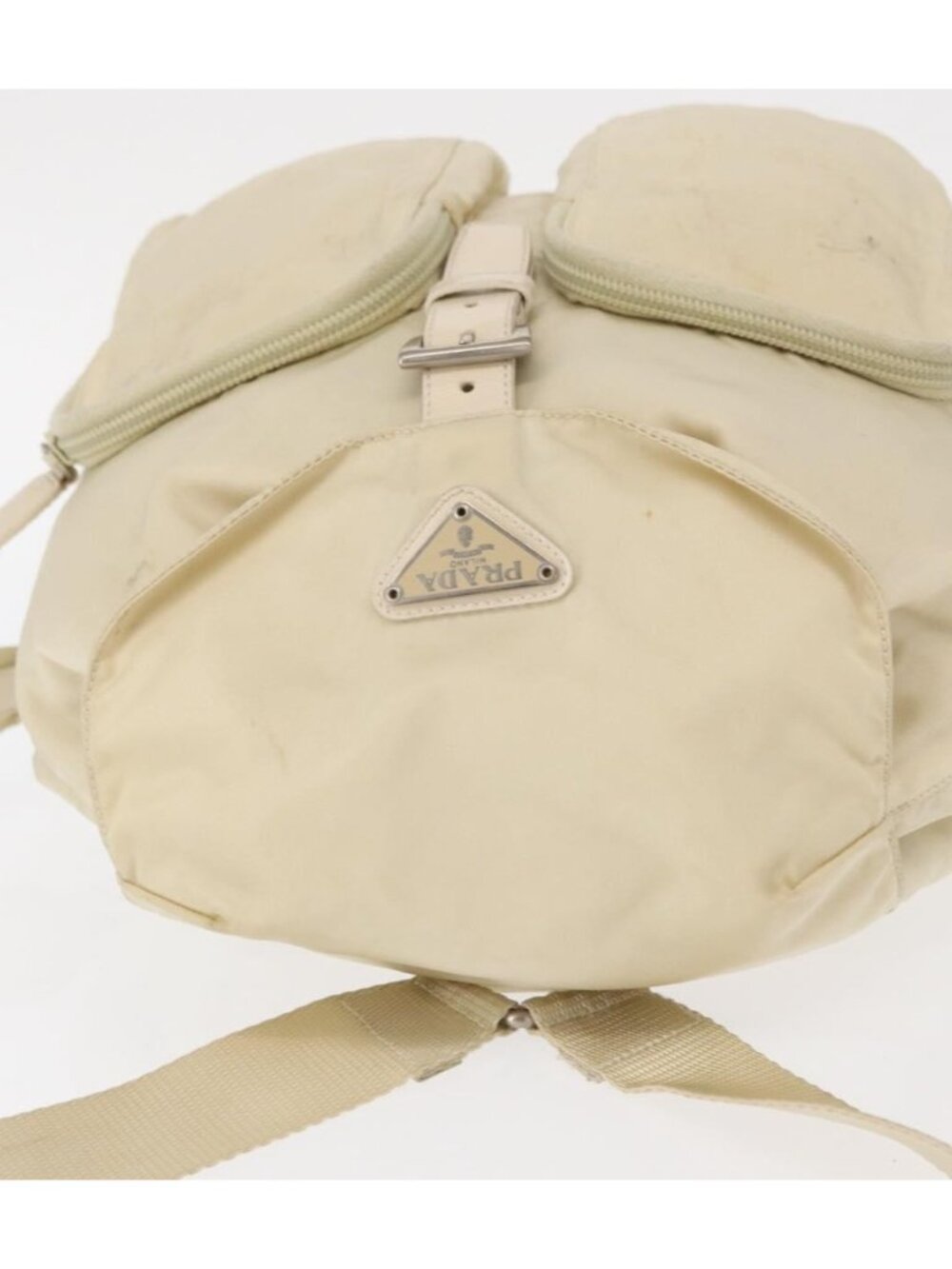 PRADA Backpack Nylon White Silver - Picture 4 of 16